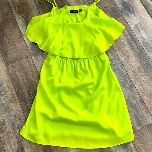 Ultra Flirt | Dresses | Lime Green Sun Dress | Poshmark